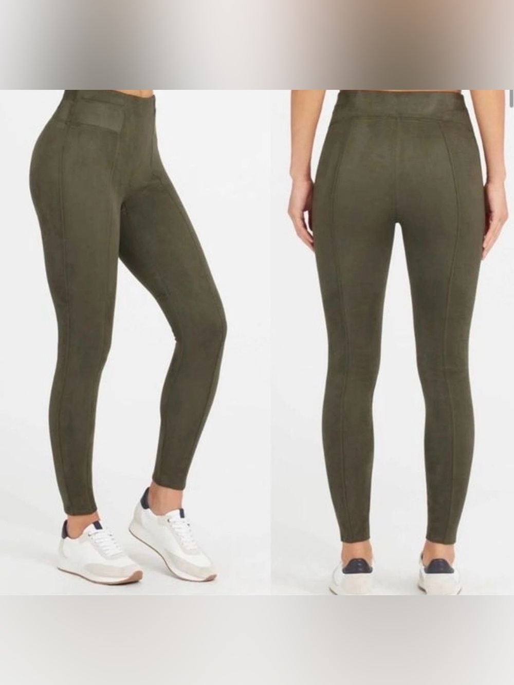 Spanx Faux Suede Leggings Olive 2X